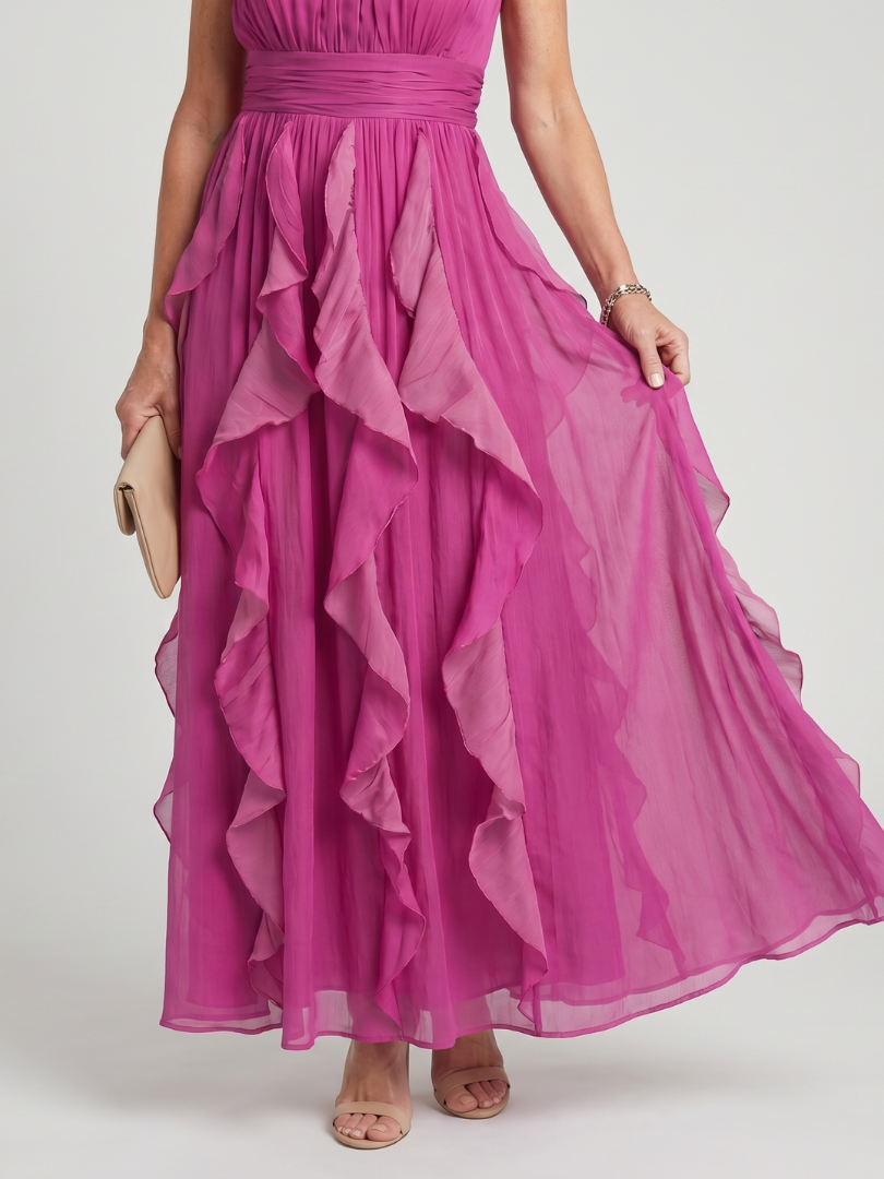 Bojana | Halter Maxi Haljina sa Ruffles