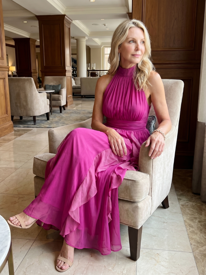 Bojana | Halter Maxi Haljina sa Ruffles
