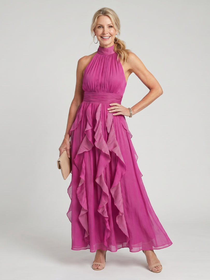 Bojana  | Halter Maxi Haljina sa Ruffles