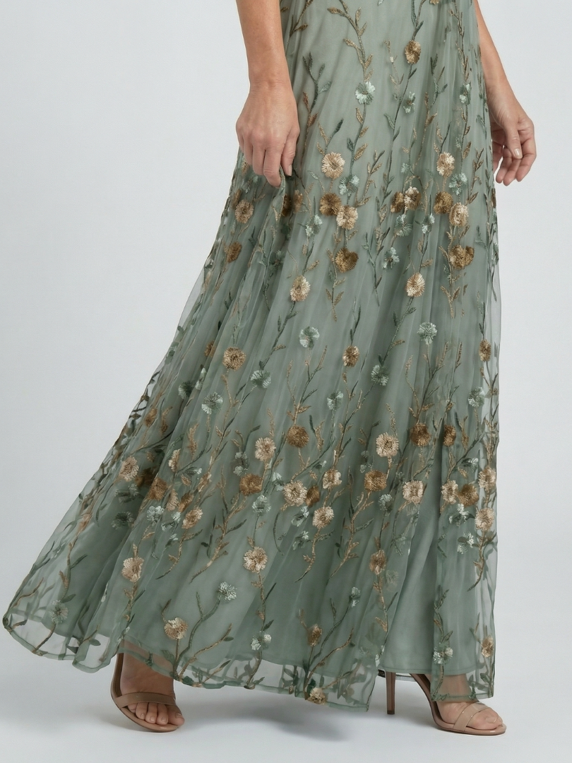 Aleksandra  | Halter Bloom Flow Maxi Haljina
