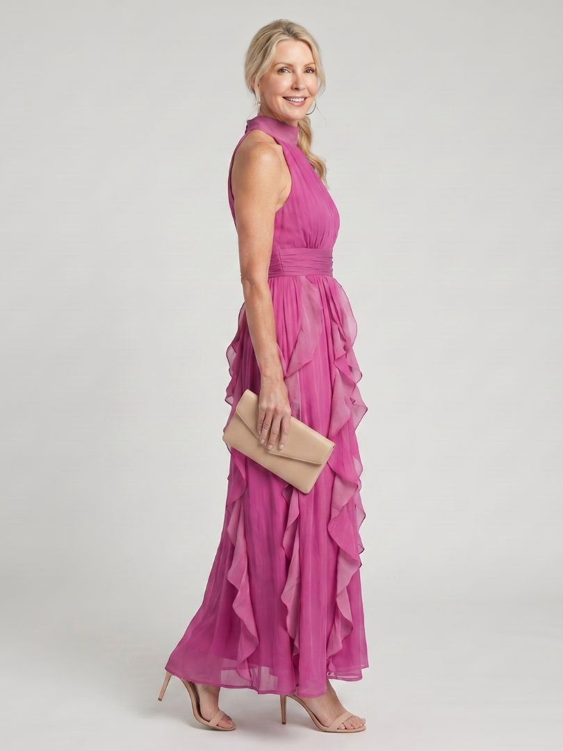 Bojana  | Halter Maxi Haljina sa Ruffles