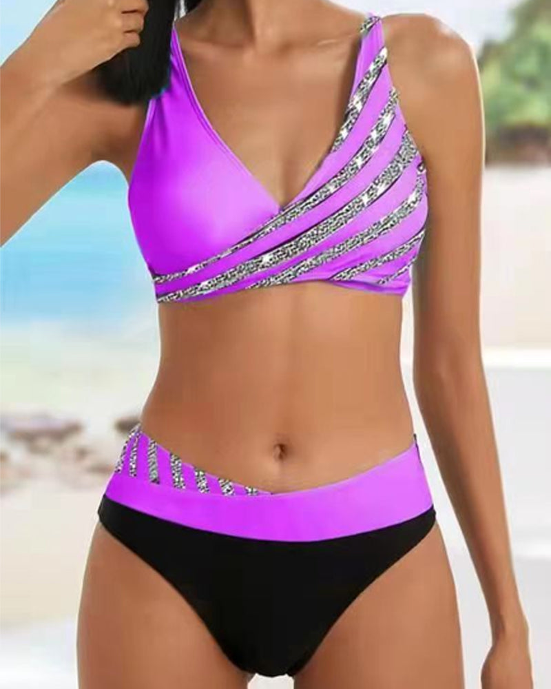 Mona - Drukani bikini u toplim bojama
