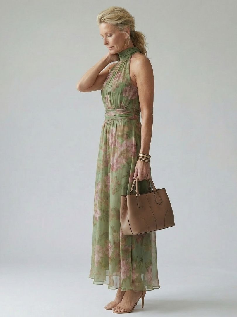 Jelena | Midi haljina sa halter izrezom