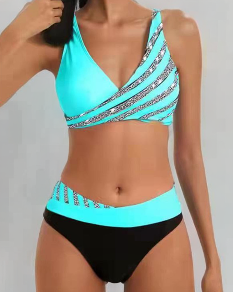 Mona - Drukani bikini u toplim bojama