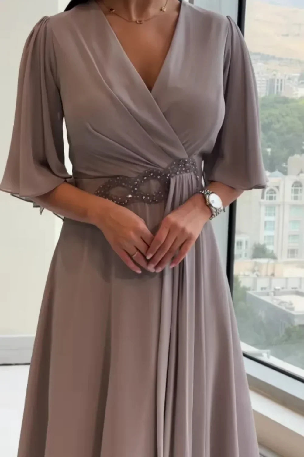 Ewelina | Elegantne dugačke šifonske haljine